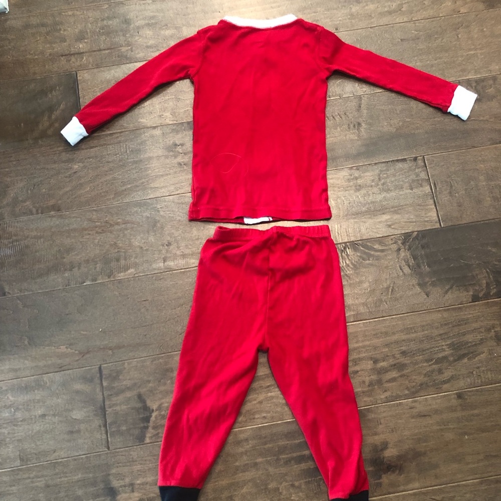 Christmas Santa pajamas size 24M/2T. *worn once. - Picture 2 of 3